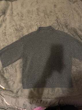 Abercrombie & Fitch Gray Mock Neck Short Sleeve Sweater